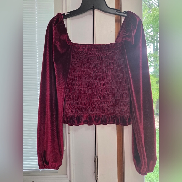 bagatelle Tops - Velvet Blouse